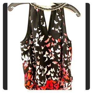 Bebe butterfly print blouse